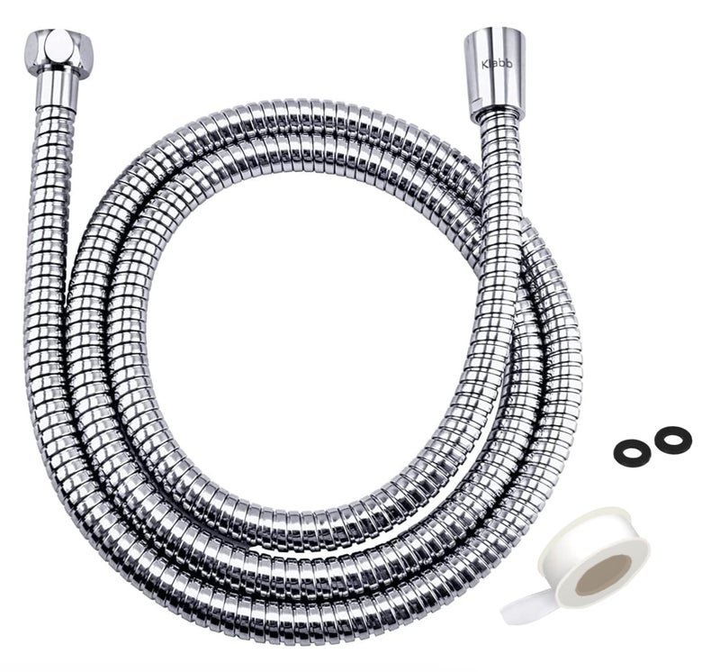 Klabb 70-Inch Stainless Steel Portable Shower Hose â€“ Flexible, Anti-Kink Handheld Shower Head Hose Replacement for RV, Camping & Home Use, Durable with Brass Connectors, Leak-Proof Design - Image 1